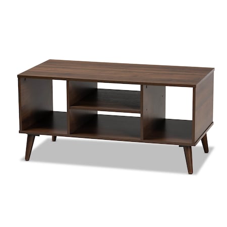 Baxton Studio Linas Mid-Century Walnut Finished Coffee Table 159-9862